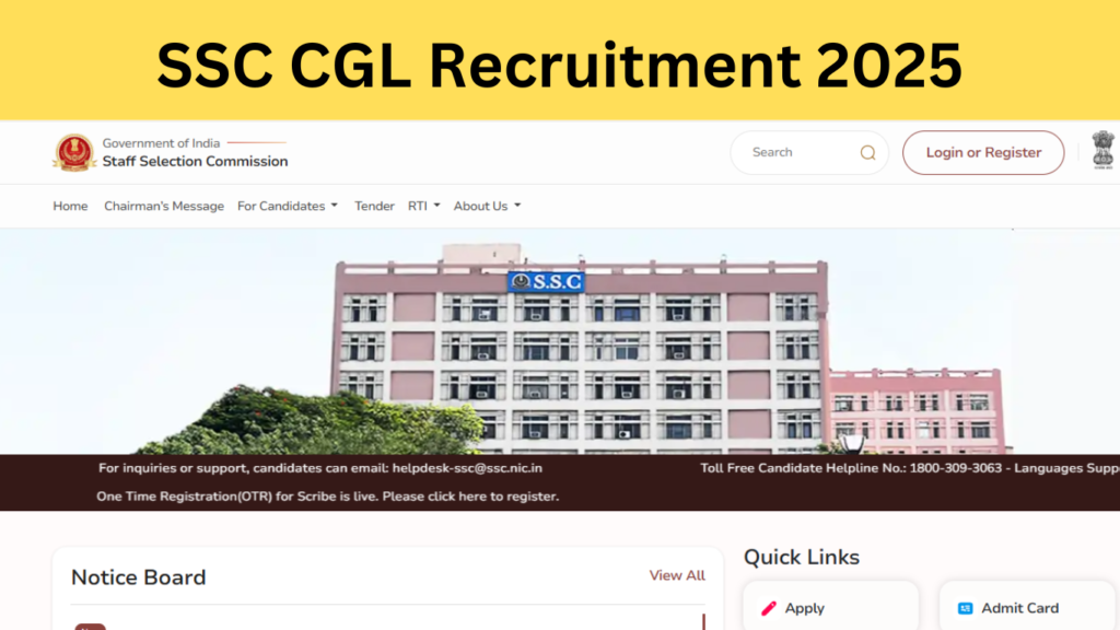 SSC CGL Recruitment 2025
